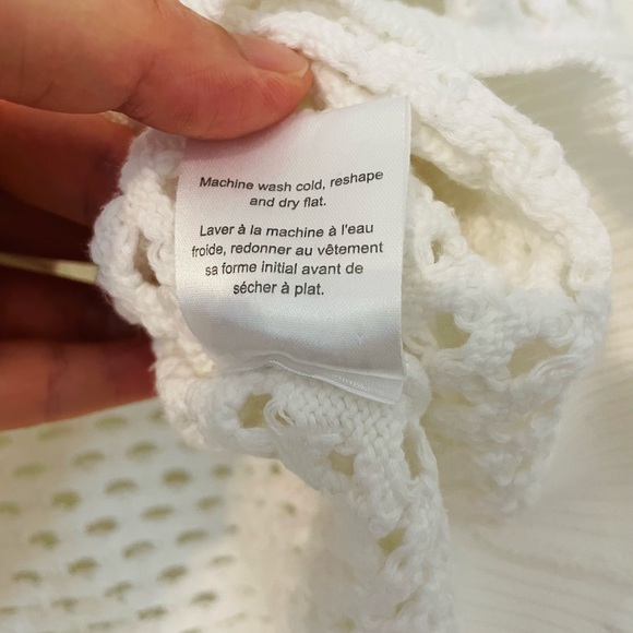 Aritzia BABATON Davey Vneck Crochet Sweater - Picture 9 of 9